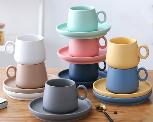 Colorful Ceramic Cups Set