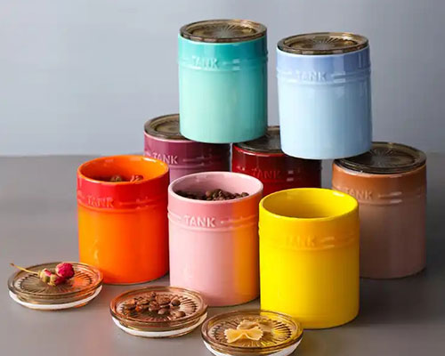 Colorful Ceramic Food Storage Containers