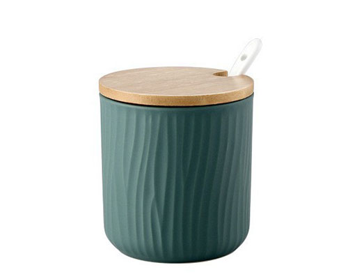 Green Ceramic Spice Pot
