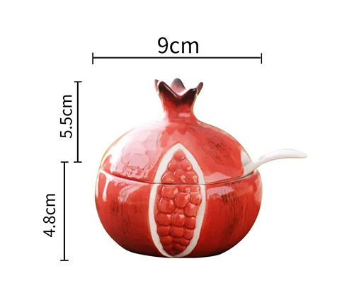 Pomegranate Shaped Cute Ceramic Jar