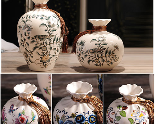 Round Ceramic Bud Vases