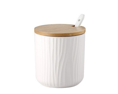 White Ceramic Spice Pot