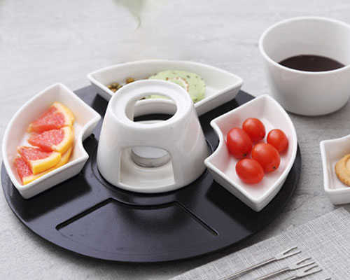 Best Ceramic Fondue Set with 4 Dishes
