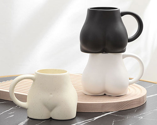 Butt Shape Ceramic Coffee Mugs