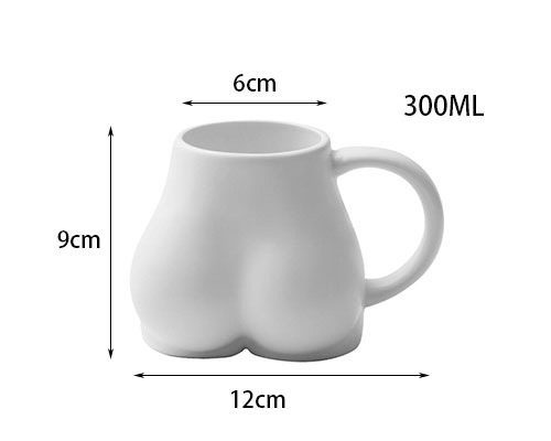 Butt Shape Ceramic Cup
