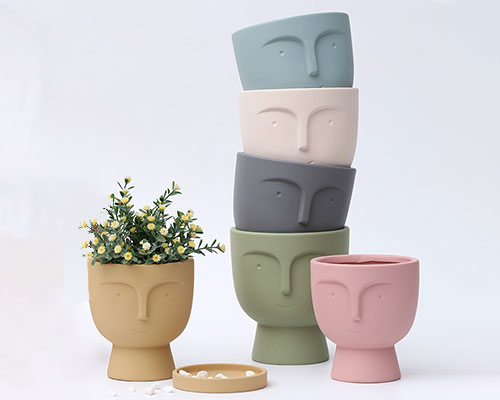 Ceramic Head Planter Pots