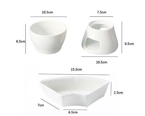 Ceramic Melting Pot Fondue Set