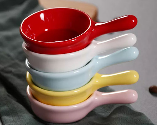 Ceramic Sauce Dishes with Handles