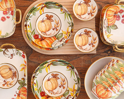 Ceramic Thanksgiving Plates