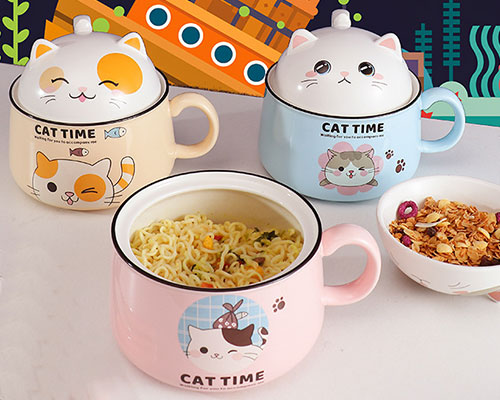 Cute Ceramic Bowls with Lids