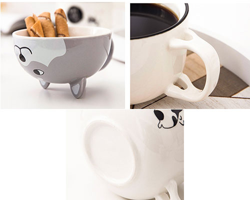 Cute Ceramic Mug with Lid