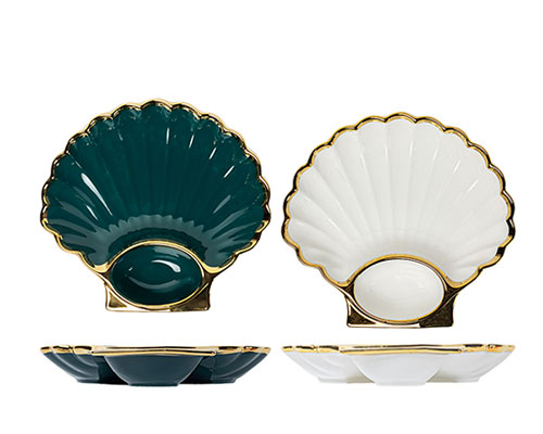 Seashell Shaped Ceramic Sushi Dishes