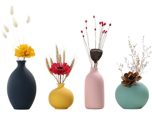Small Ceramic Flower Vase Set