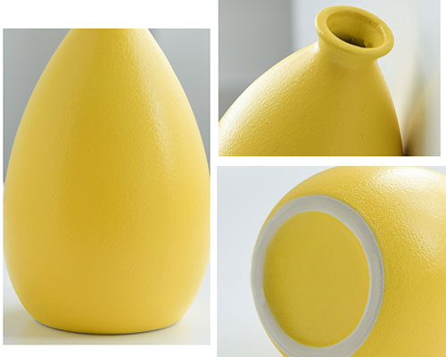 Small Yellow Ceramic Vase