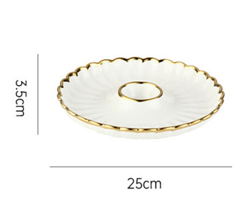 White Ceramic Dumpling Plate