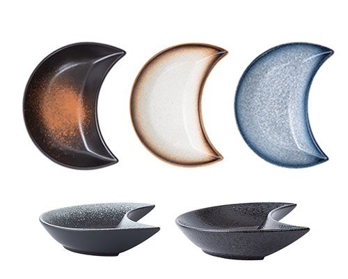 Crescent Shape Ceramic Plates