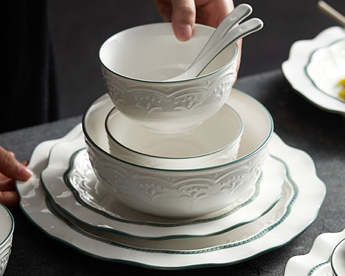 White Ceramic Tableware Set