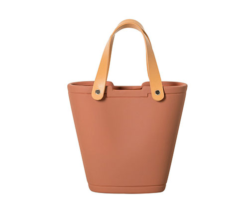Brown Ceramic Handbag Vase