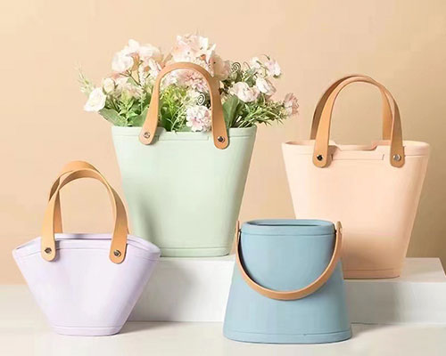 Ceramic Handbag Vases with Handles