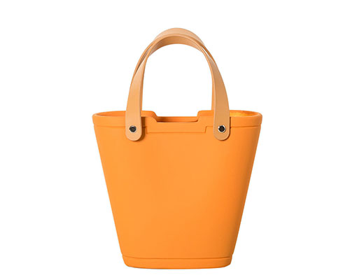 Orange Ceramic Handbag Vase