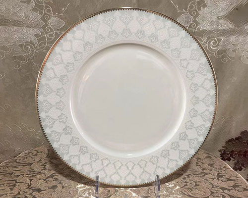 White Glazed Ceramic Plate