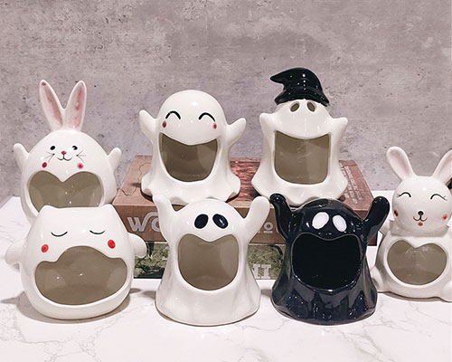 Ceramic Halloween Tea Light Holders