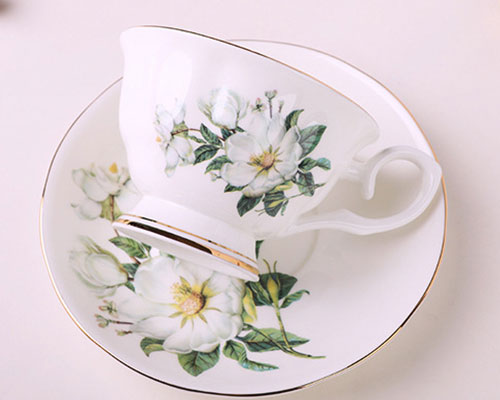 Ceramic Tea Cup and Saucer Set