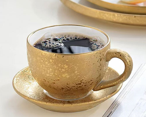 Luxury Gold Ceramic Coffee Cup