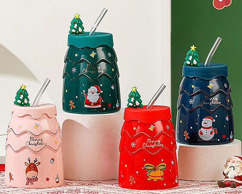 Ceramic Travel Christmas Mugs