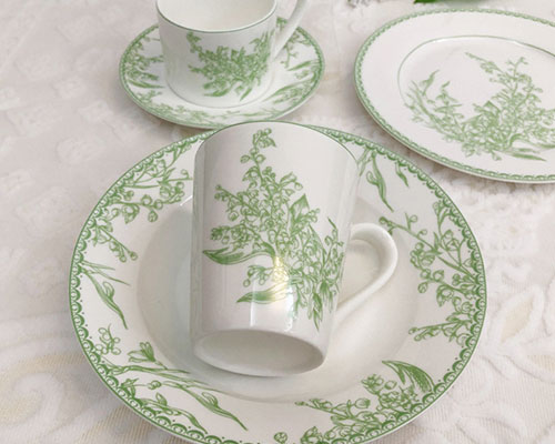 Green Ceramic Plate and Mug