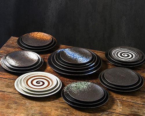 Speckled Ceramic Plates in Bulk