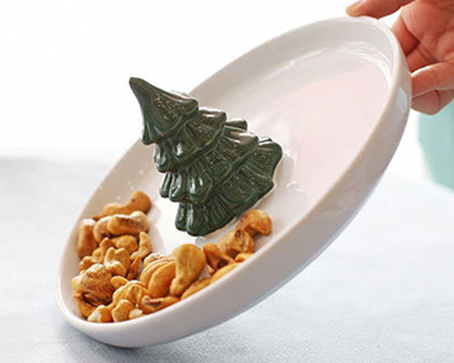 Unique Ceramic Christmas Tree Plate