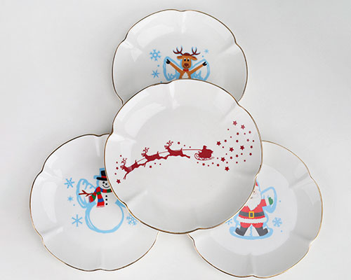 Ceramic Christmas Dinner Plates