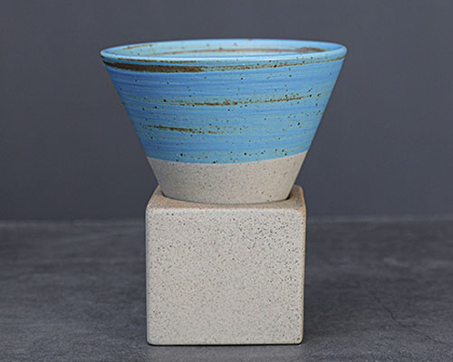 Triangular Cone Shape Ceramic Cup
