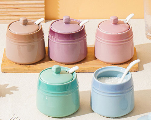 Ceramic Condiment Jars with Lids Wholesale