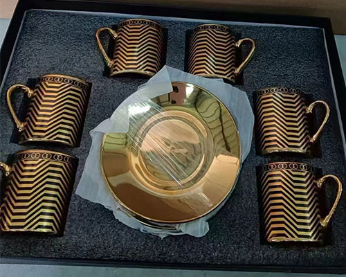 Gold Ceramic Coffee Set