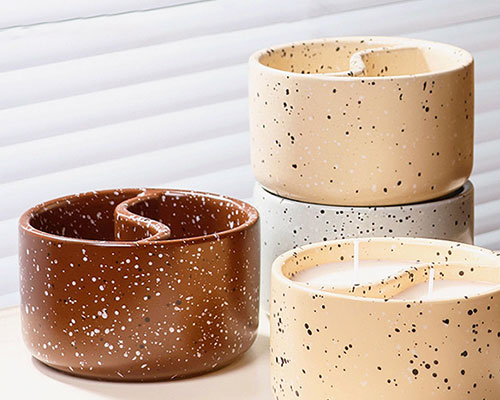 Speckled Ceramic Candle Containers Bulk