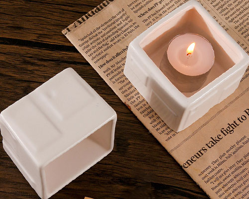 Square Ceramic Candle Containers